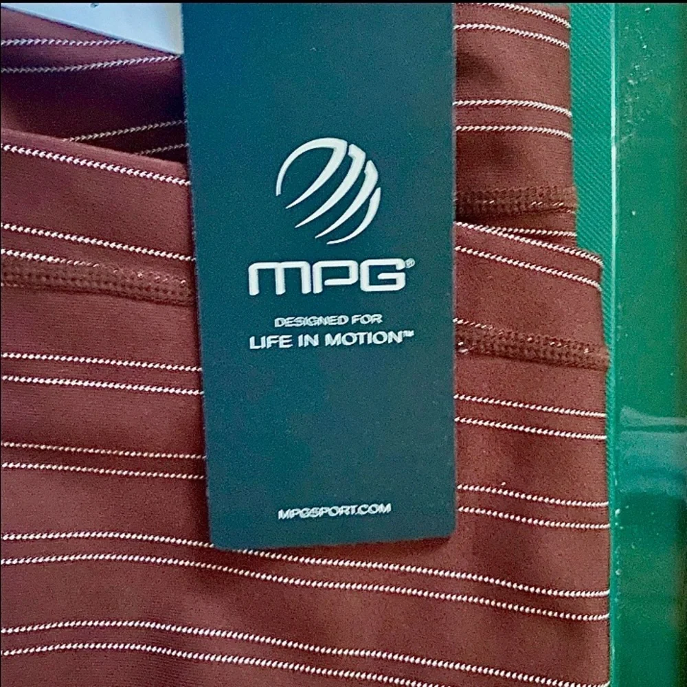 MPG REVITALIZE CUT—TO-LENGTH LEGGINGS IN MAHOGANY STRIPE XL - Picture 3 of 9